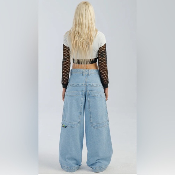 JNCO Jeans W Rollin'. 26". Vintage Wash Limited Edition Roots 30” X 30” Long NWT - Picture 2 of 16